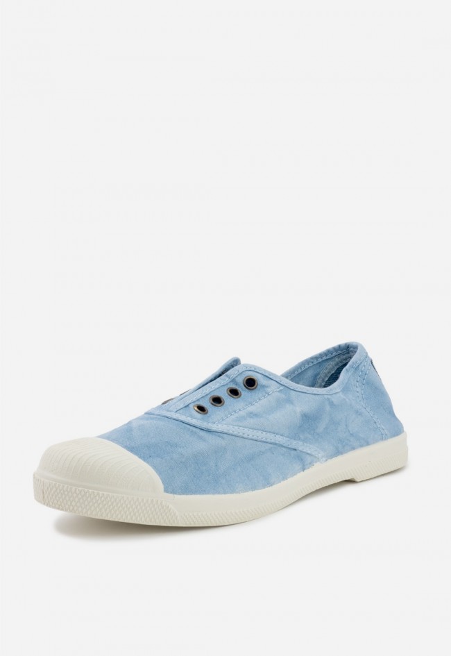 Natural World Old Lavanda 102E mujer – zapatillas ecológicas de lona azul celeste casual y versátiles