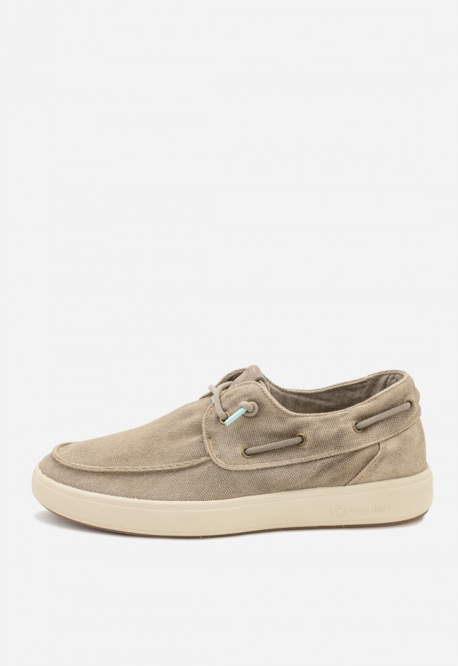 Náuticos hombre Natural World 8413E beige – zapatillas ecológicas Naturalight de algodón orgánico