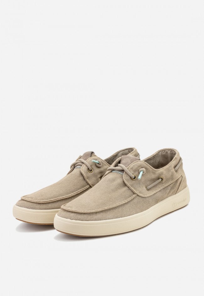 Náuticos hombre Natural World 8413E beige – zapatillas ecológicas Naturalight de algodón orgánico