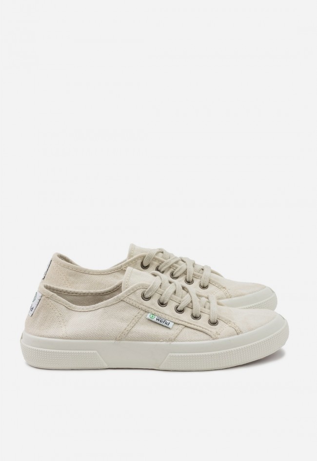 Zapatillas Natural World Blossom 901 beige – sneakers ecológicas de algodón orgánico para mujer