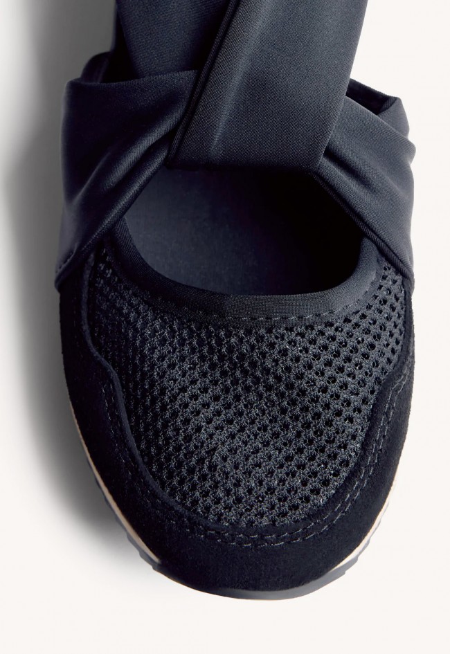 Zapatillas abiertas Gioseppo Tuhelj cuña – sneakers abiertas de piel y rejilla con plataforma