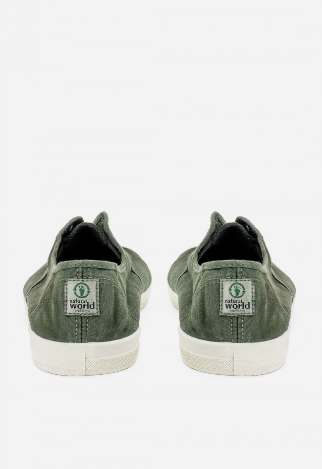 Zapatillas Natural World Old Condor 3102E verde – sneakers ecológicas hombre de lona