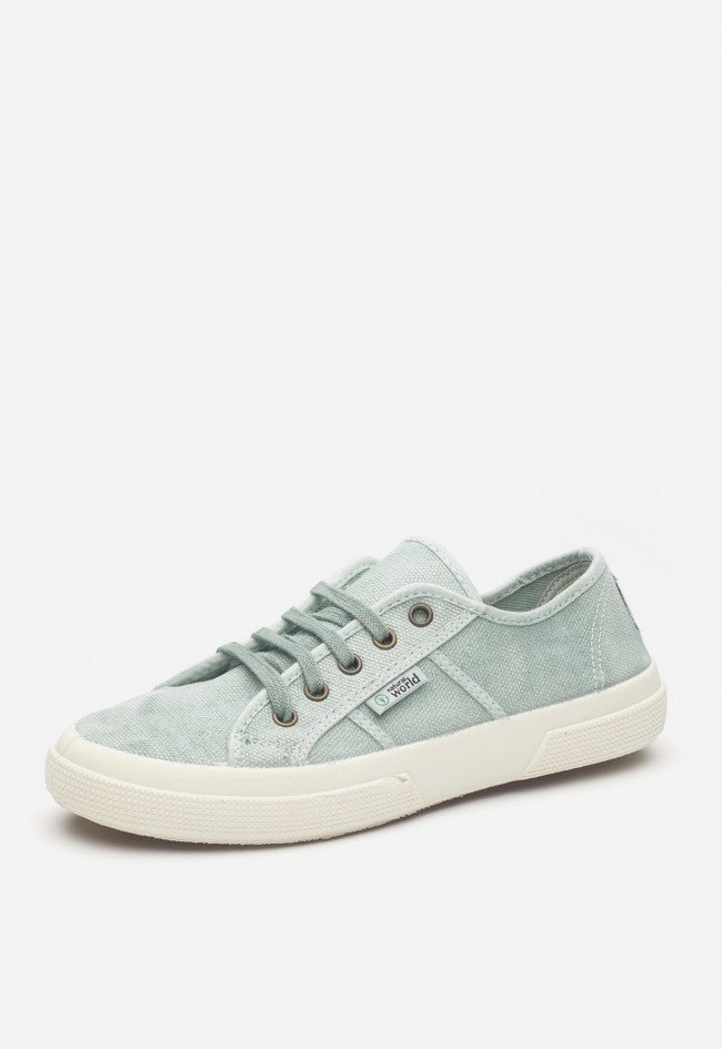 Zapatillas Natural World Old Blossom 901E verde agua – sneakers ecológicas mujer algodón orgánico