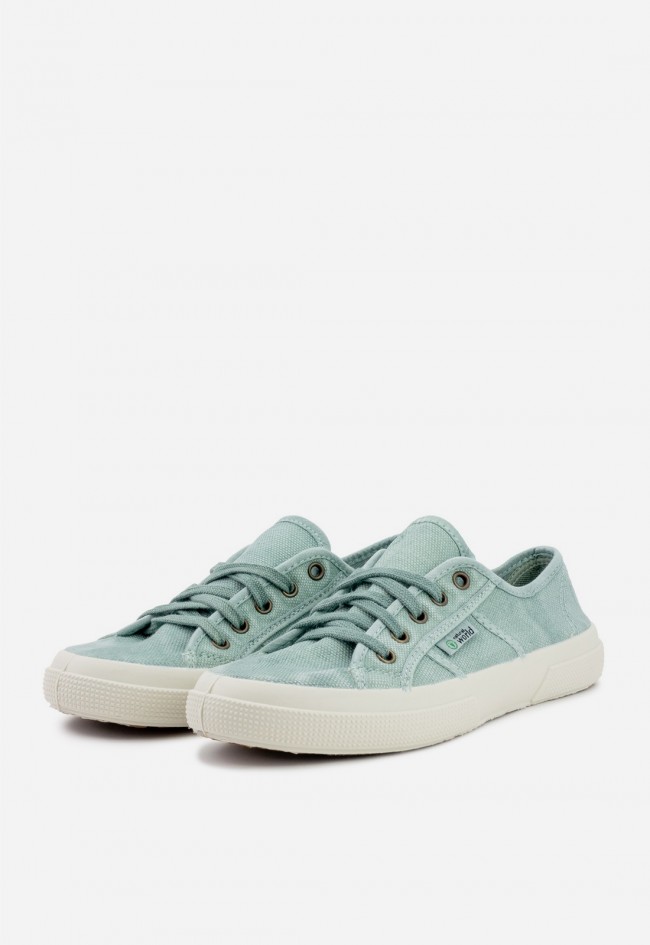 Zapatillas Natural World Old Blossom 901E verde agua – sneakers ecológicas mujer algodón orgánico