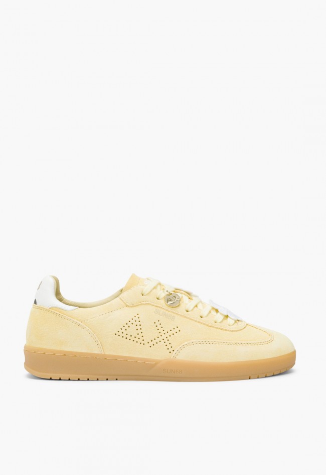 Zapatillas SUN68 California Sun amarillas mujer – sneaker suede Lemon Yellow tenis retro