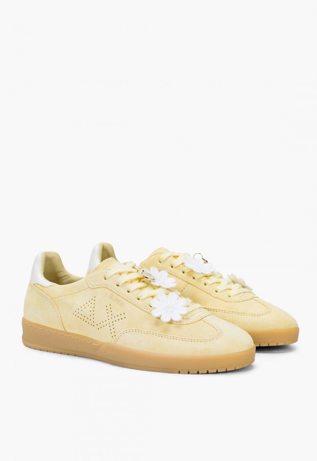 Zapatillas SUN68 California Sun amarillas mujer – sneaker suede Lemon Yellow tenis retro