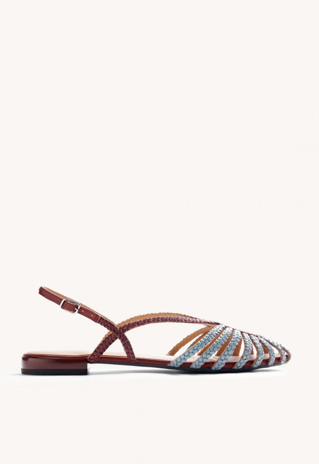 Sandalias cangrejeras Gioseppo Masalani mujer – sandalias piel trenzada bicolor