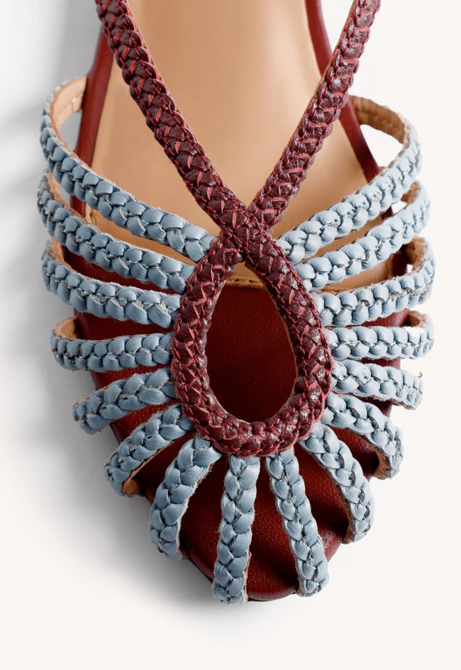 Sandalias cangrejeras Gioseppo Masalani mujer – sandalias piel trenzada bicolor