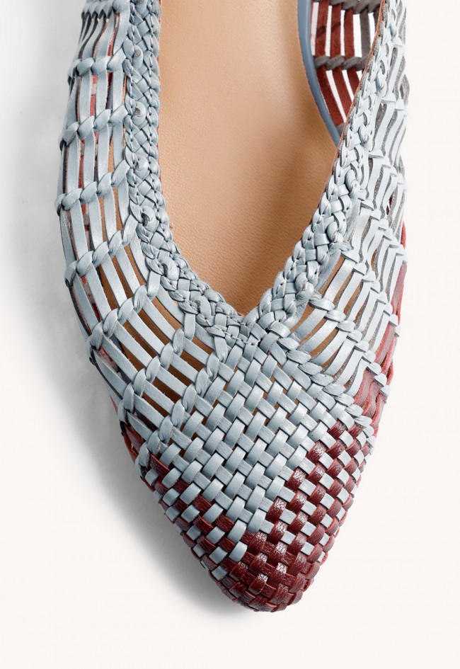 Bailarinas destalonadas Gioseppo Magarini mujer – bailarinas piel trenzada bicolor