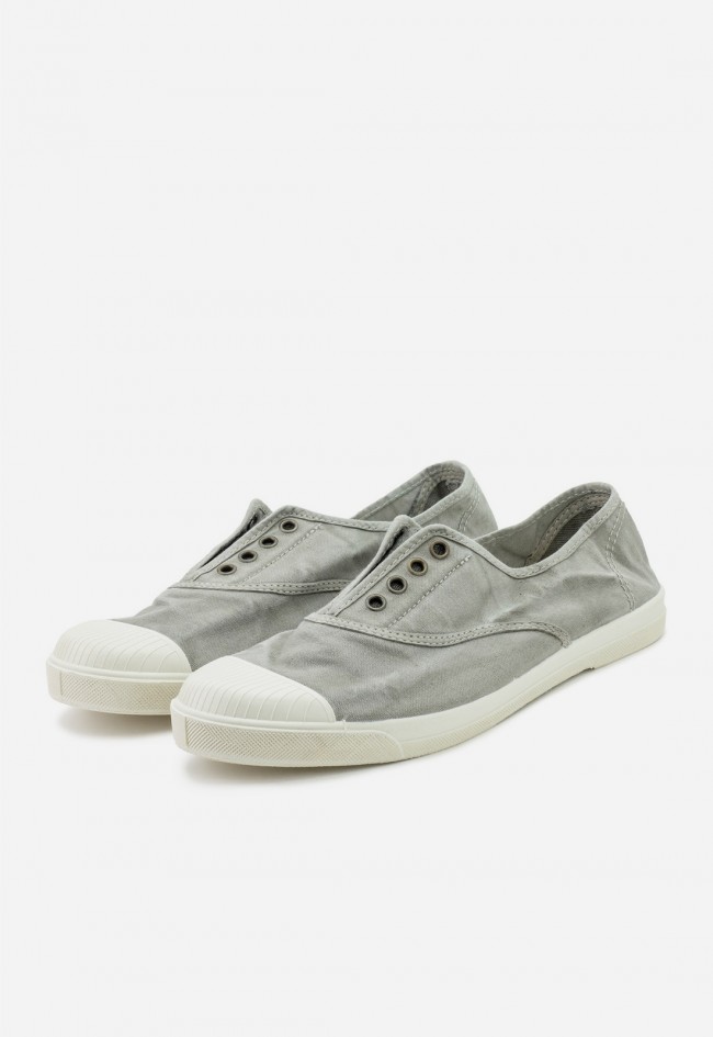Zapatillas Natural World Old Condor hombre grises de lona sin cordones ecológicas