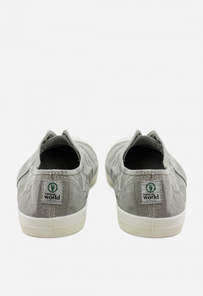 Zapatillas Natural World Old Condor hombre grises de lona sin cordones ecológicas