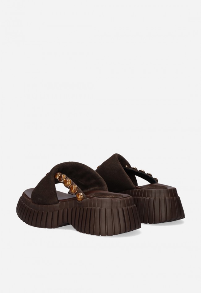 Sandalias Exé Maggie 773 marrón con plataforma, estilo urbano y tendencia verano mujer