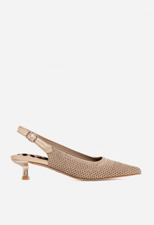 Zapato La Strada 2403346 beige de tacón bajo, estilo vestir elegante y cómodo