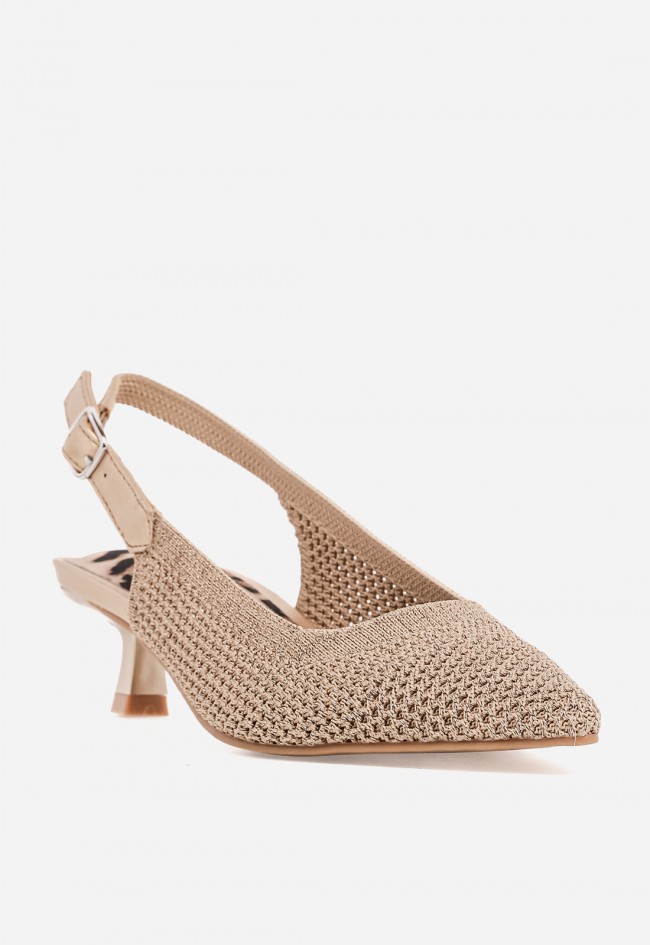 Zapato La Strada 2403346 beige de tacón bajo, estilo vestir elegante y cómodo