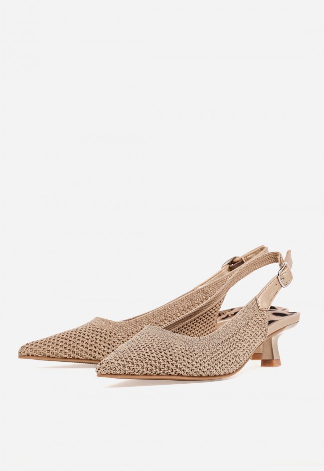Zapato La Strada 2403346 beige de tacón bajo, estilo vestir elegante y cómodo