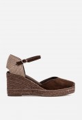 Alpargata cuña mujer Why Pink M6345 moka – estilo natural y sujeción cómoda