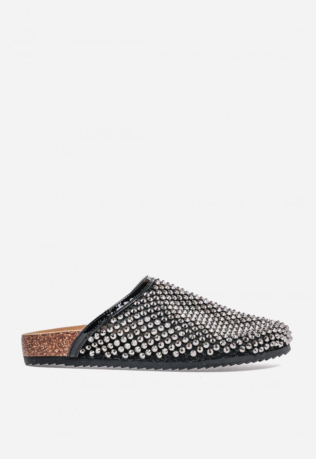 Zueco mujer La Strada 2583218 con tachuelas – tendencia brillante y confort urbano