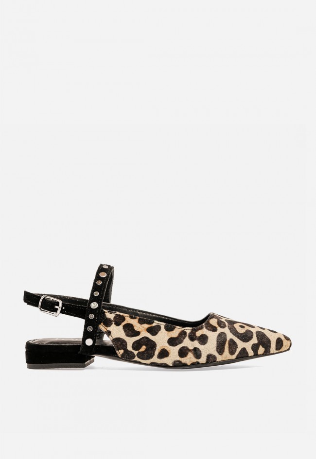 Zapato destalonado mujer Top SF1580 en piel – tendencia animal print con estilo sofisticado