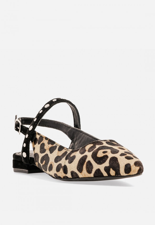 Zapato destalonado mujer Top SF1580 en piel – tendencia animal print con estilo sofisticado