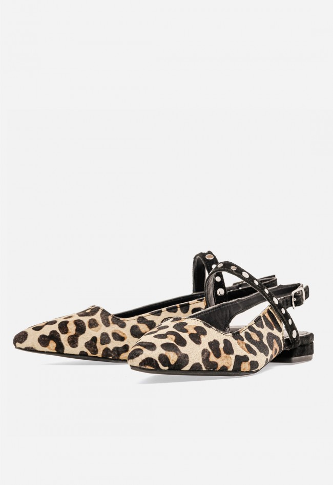Zapato destalonado mujer Top SF1580 en piel – tendencia animal print con estilo sofisticado