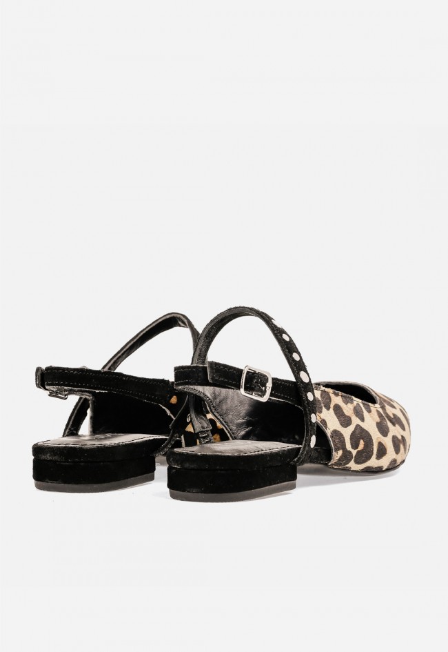 Zapato destalonado mujer Top SF1580 en piel – tendencia animal print con estilo sofisticado