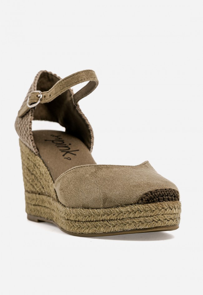 Alpargatas kaki Why Pink M6345 – cuña de esparto cómoda y estilo natural
