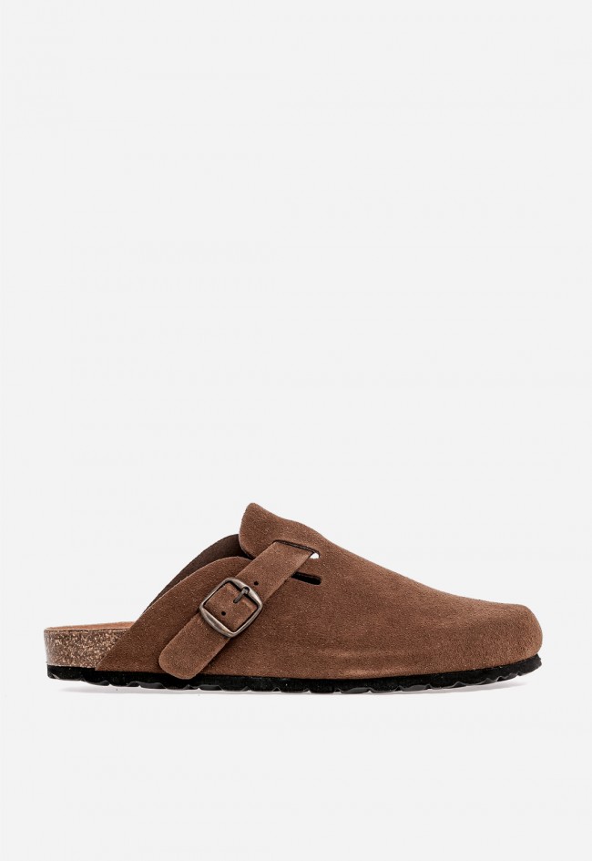 Zueco de hombre VAS 355 en piel marrón – comodidad natural y estilo casual