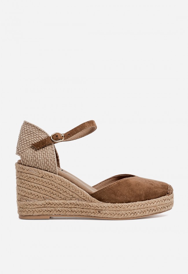 Alpargatas de cuña mujer Why Pink? M6345 camel – estilo natural y comodidad con aire mediterráneo