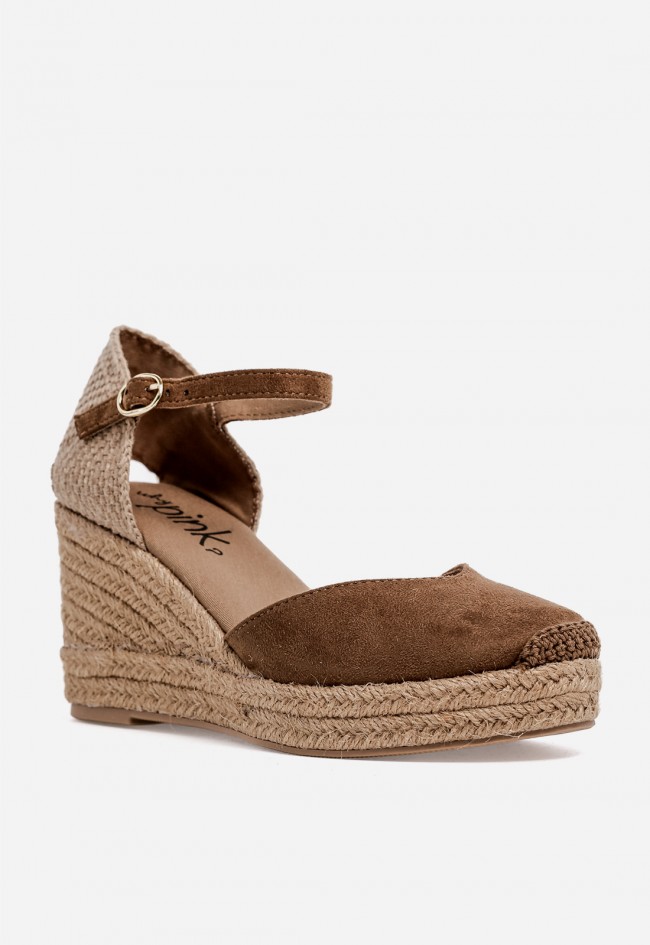 Alpargatas de cuña mujer Why Pink? M6345 camel – estilo natural y comodidad con aire mediterráneo