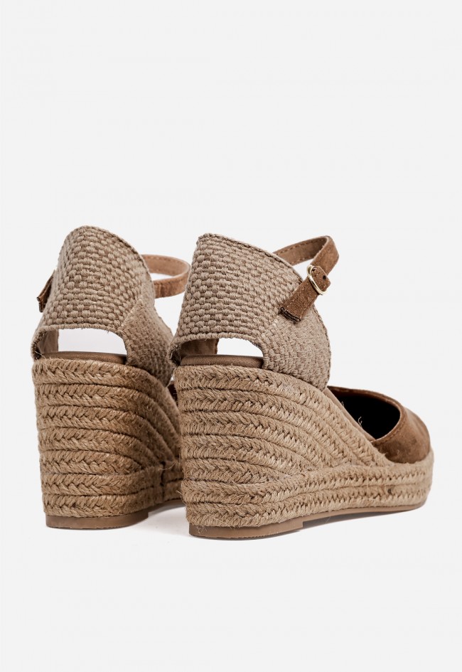 Alpargatas de cuña mujer Why Pink? M6345 camel – estilo natural y comodidad con aire mediterráneo