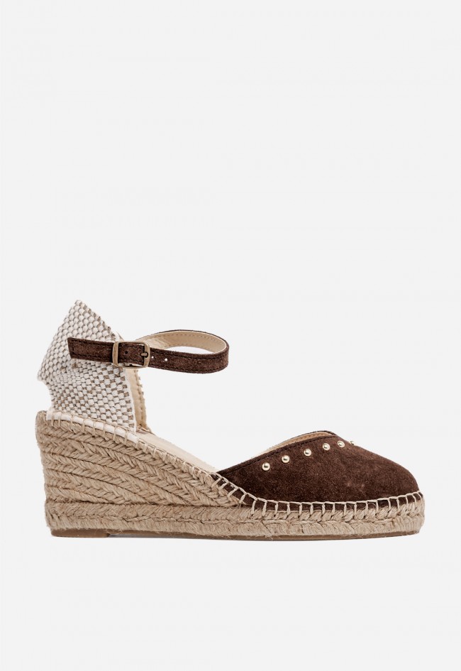 Alpargatas cuña VAS 219-016 T marrón – estilo natural con toque sofisticado