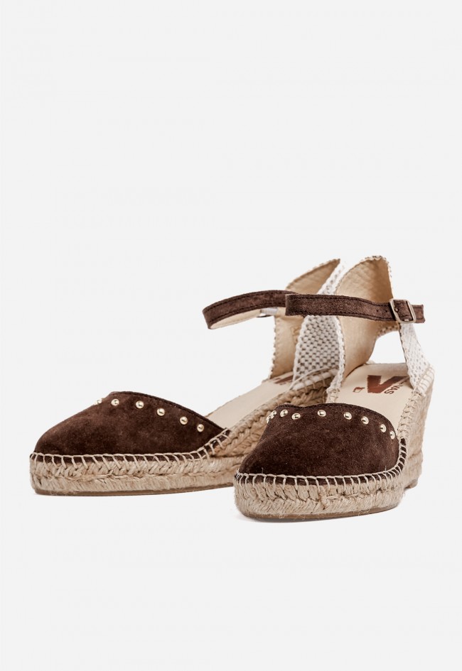 Alpargatas cuña VAS 219-016 T marrón – estilo natural con toque sofisticado