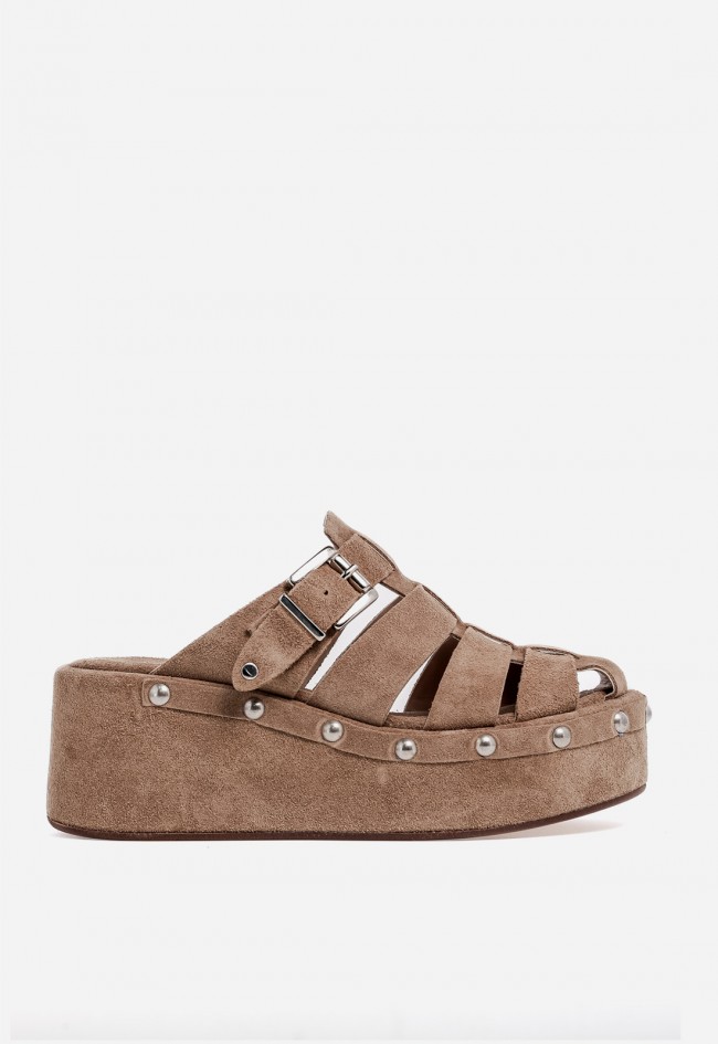 Sandalias plataforma GLO G6308 taupe – estilo urbano y confort con carácter