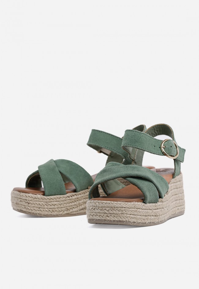Sandalia cuña VAS New Bonita 11 verde – frescura natural y confort veraniego