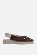 Alpargata de mujer marrón VAS 132-016 G – estilo natural con tachuelas doradas