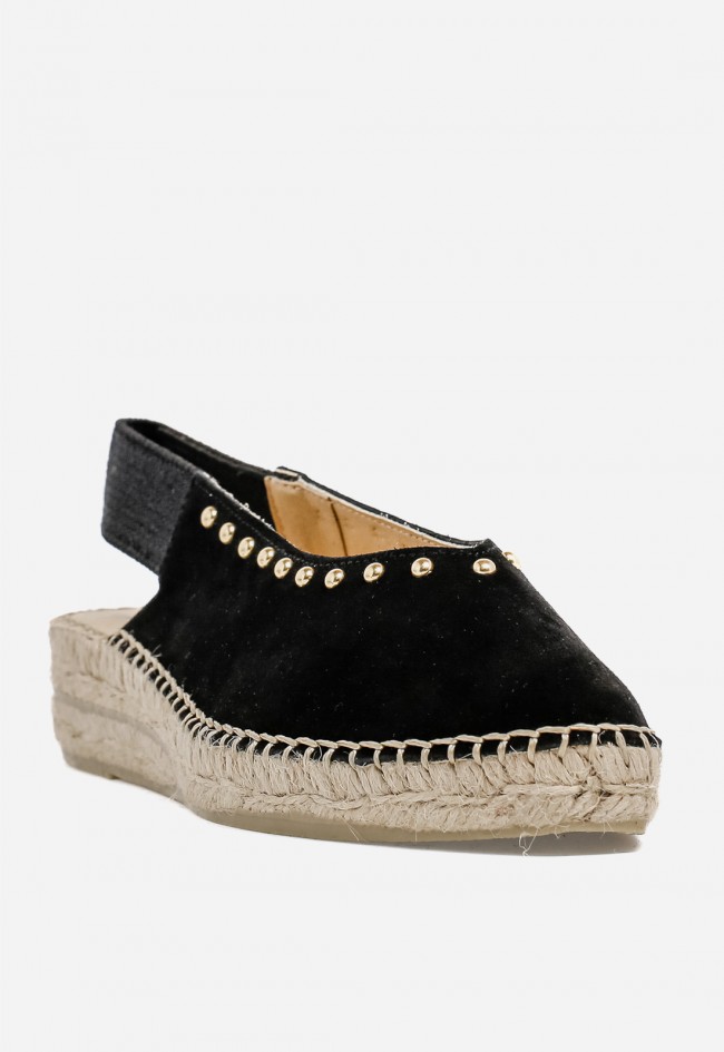 Alpargata de mujer VAS 132-016 T – elegancia en negro con detalle sofisticado
