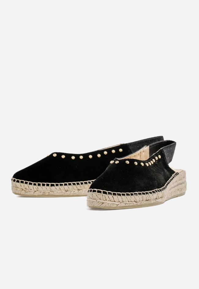 Alpargata de mujer VAS 132-016 T – elegancia en negro con detalle sofisticado