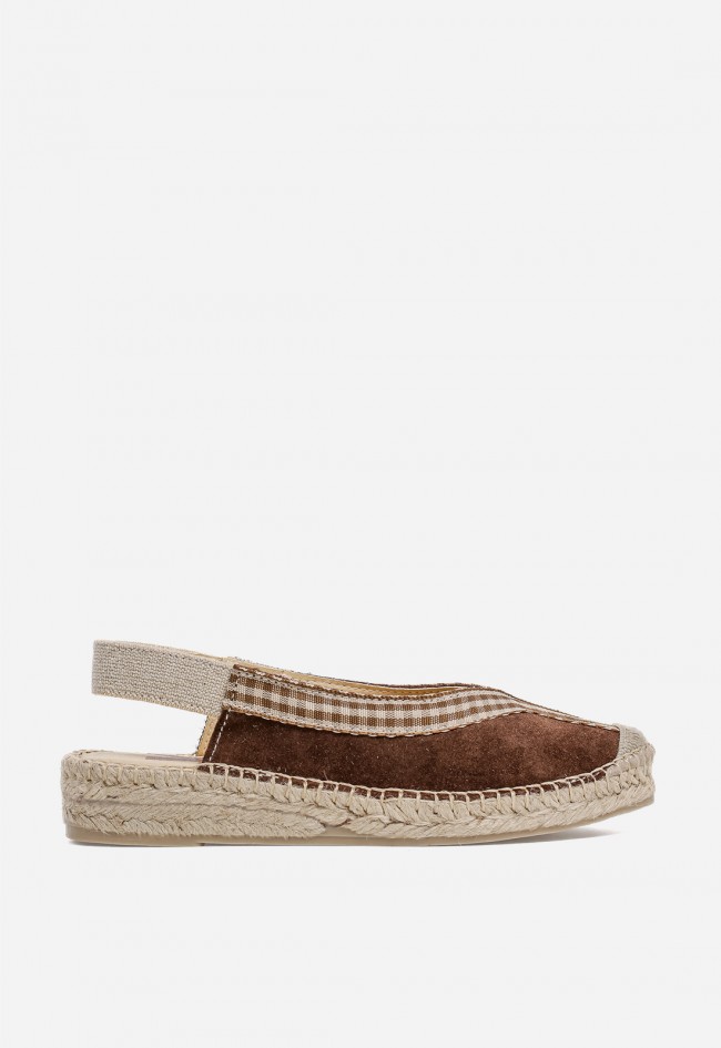 Alpargata de mujer marrón VAS 332-016 – estilo vichy y esencia veraniega