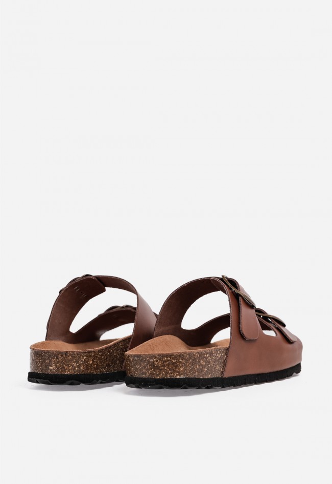 Sandalia bio de piel VAS 11096 P color cuero: esencia natural y estilo effortless chic