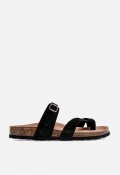 Sandalia bio de piel VAS 3572 S negra: minimalismo chic y confort absoluto