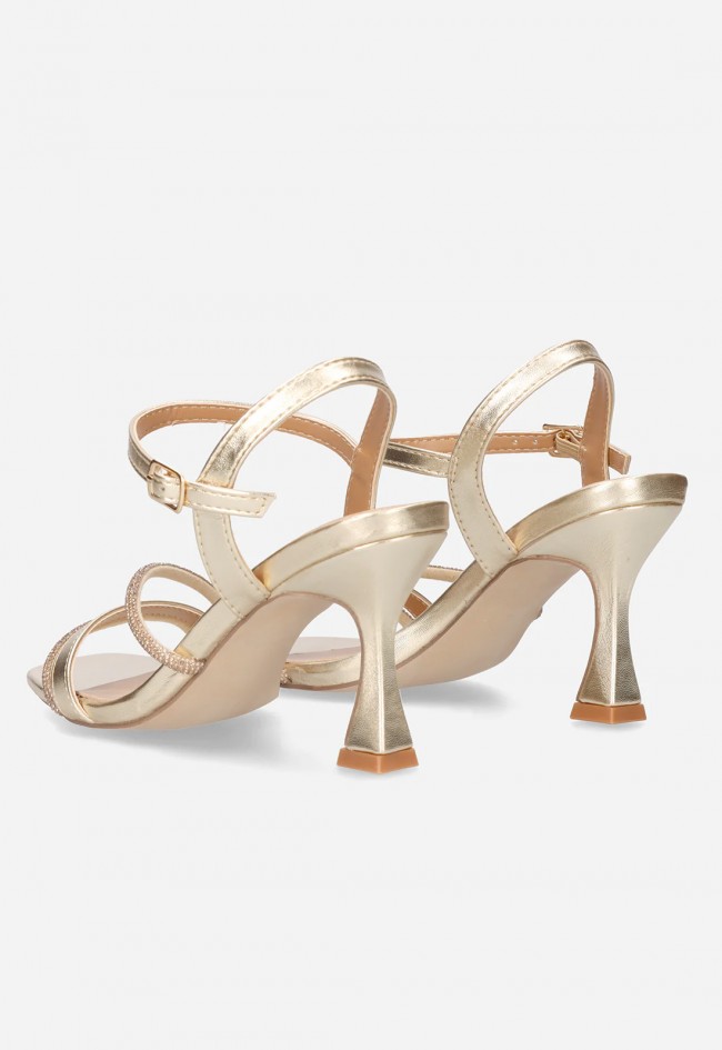 Sandalias doradas Exé 2340-Y22 con tiras strass – glamour y elegancia para eventos