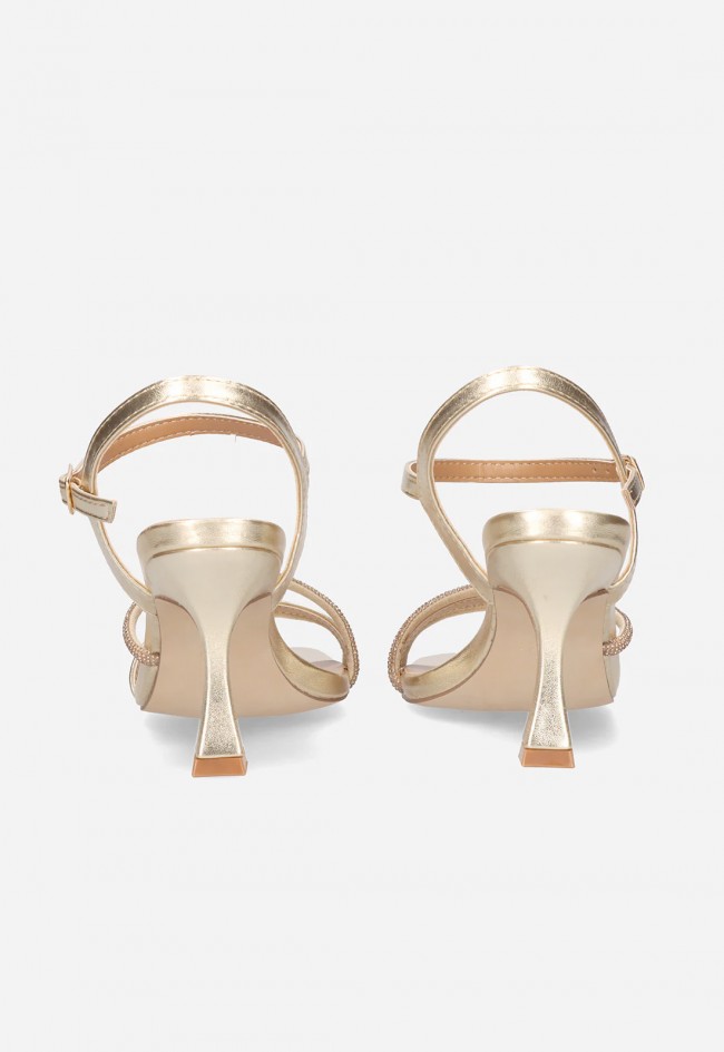 Sandalias doradas Exé 2340-Y22 con tiras strass – glamour y elegancia para eventos