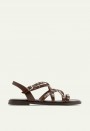 Sandalias planas de piel marrón con tachuelas Porronet Blair: estilo boho chic y comodidad premium