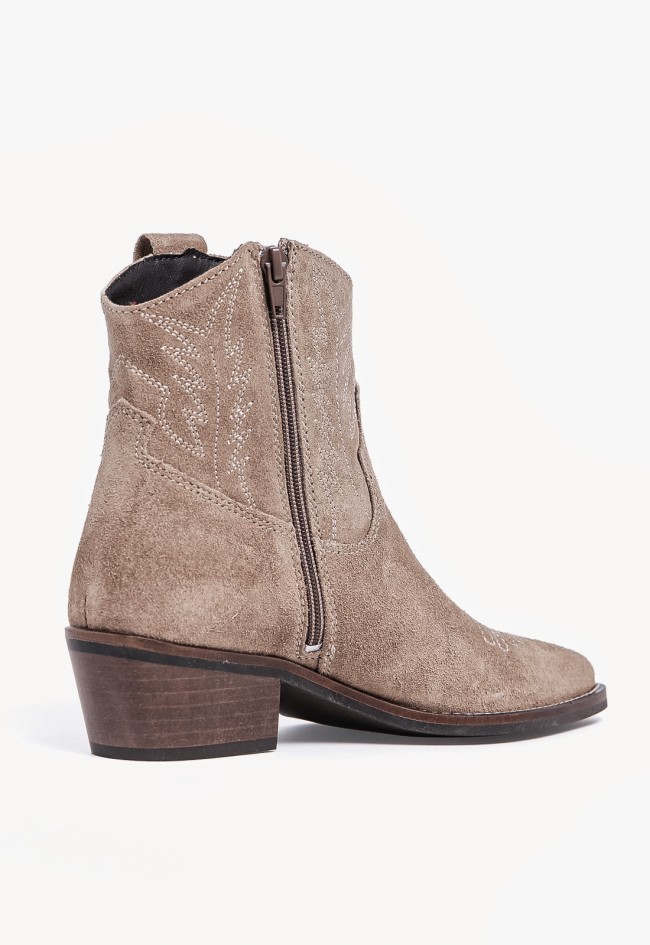 Botín Cowboy Mujer GLO Merce 7092 en Piel Tostado