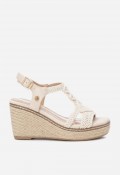 Sandalias de cuña y esparto XTI 14283401: comodidad veraniega con diseño macramé