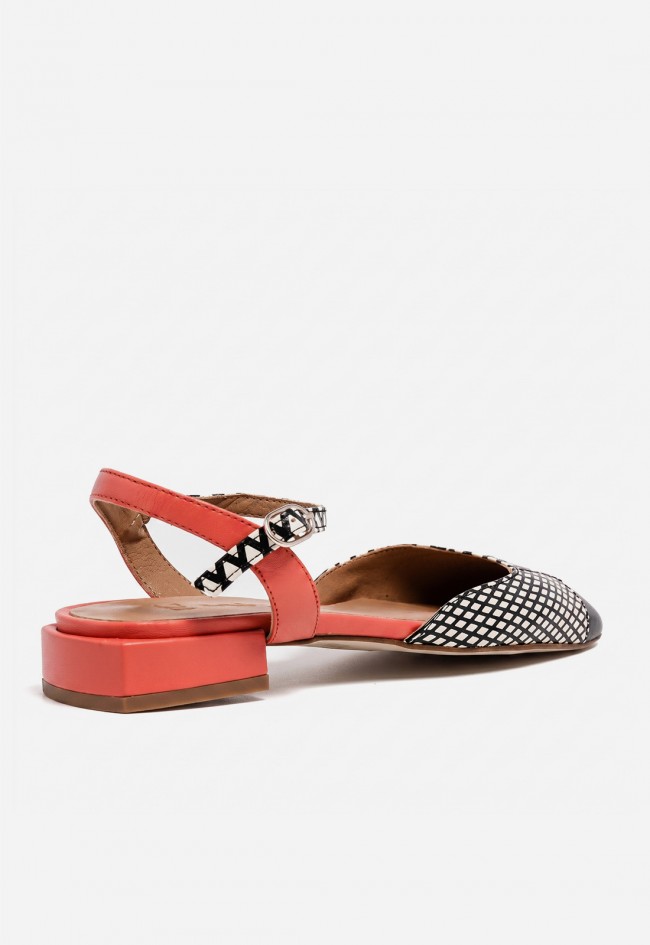 Zapato destalonado de piel GLO Yohana Hell – diseño geométrico trendy y estilo femenino