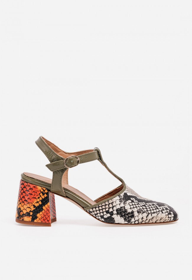 Zapato de tacón ancho GLO Petit animal print – diseño trendy y estilo con carácter