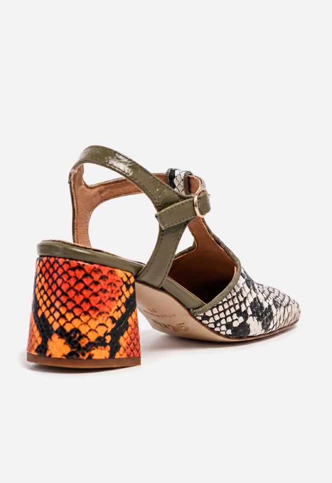 Zapato de tacón ancho GLO Petit animal print – diseño trendy y estilo con carácter
