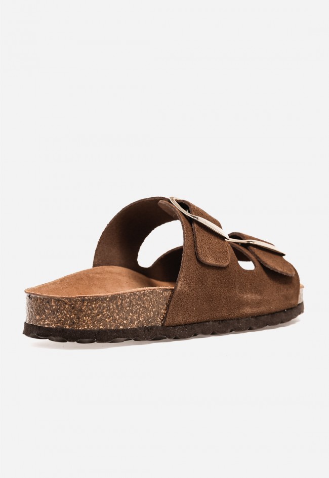 Sandalia bio marrón de doble hebilla VAS 0747 S – comodidad natural y estilo casual chic  Versión para URL