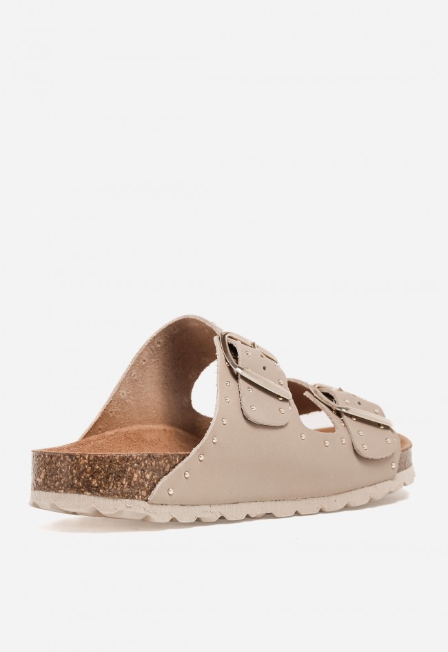 Sandalia bio de doble hebilla con tachuelas VAS 13843 SP – comodidad casual con toque trendy